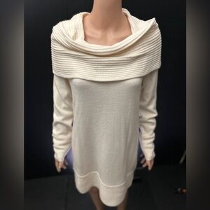 H&M Cream Women's Sweater Dress SZ L